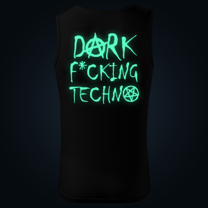Dark Techno tank top men back print