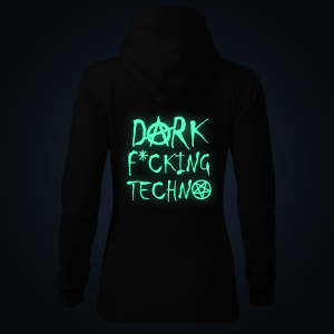 Dark Techno women's hoodie back print
