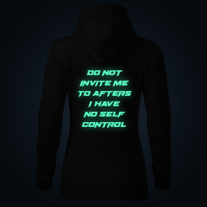 Do Not Invite Me women's hoodie back print