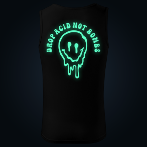 Drop Acid Not Bombs tank top men back print