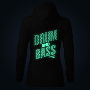 DRUM AND BASS women's hoodie back print