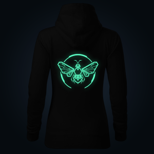 Electric Bee women's hoodie back print