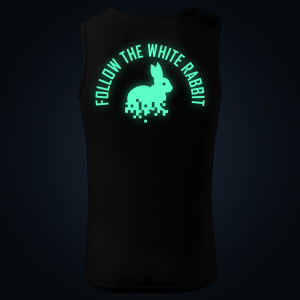 Follow The White Rabbit tank top men back print
