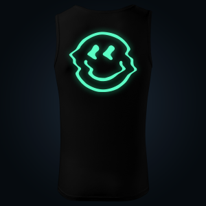 Glitched tank top men back print