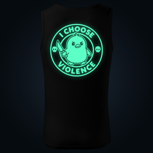 I CHOOSE VIOLENCE tank top men back print