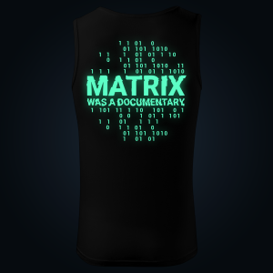 Matrix Was A Documentary tank top men back print
