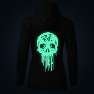 Melting Skull women's hoodie back print