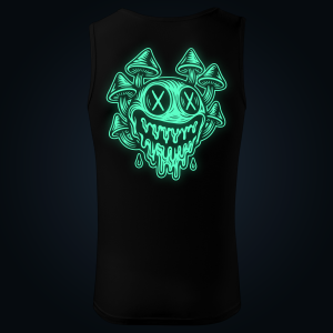 MUSHROOM SMILE tank top men back print