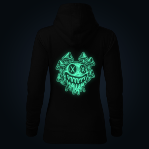 MUSHROOM SMILE women's hoodie back print