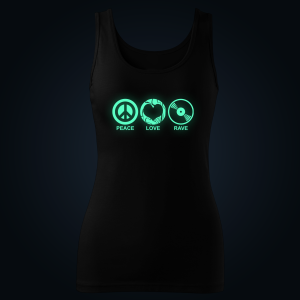Peace, Love, Rave tank top women