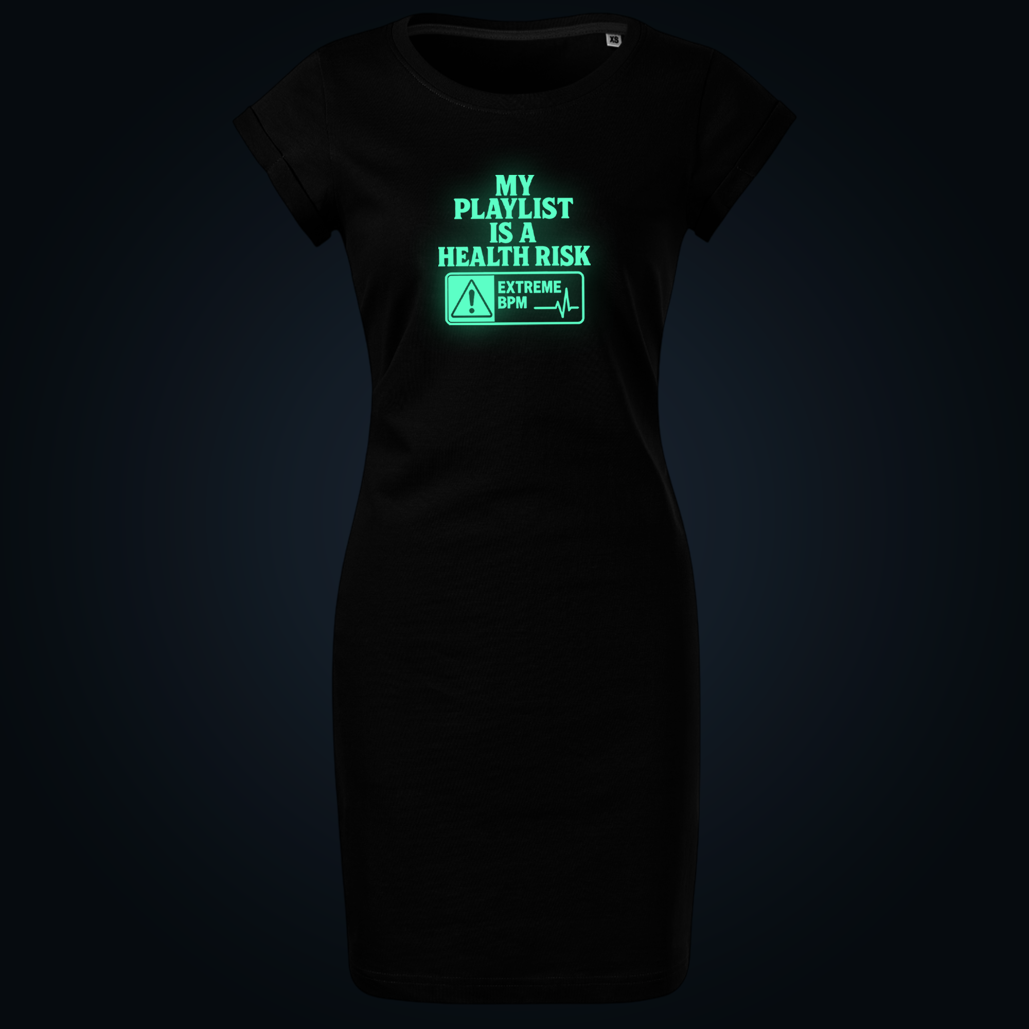 MY PLAYLIST IS A HEALTH RISK dress