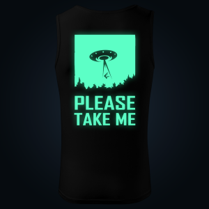 Please Take Me tank top men back print