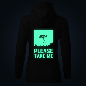 Please Take Me women's hoodie back print
