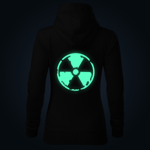 Radioactive women's hoodie back print