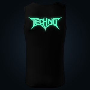 Techno tank top men back print