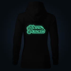 Techno Princess women's hoodie back print