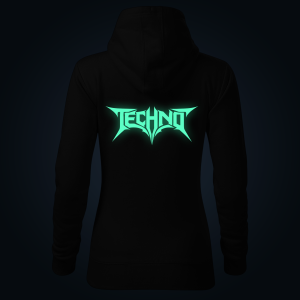 Techno women's hoodie back print