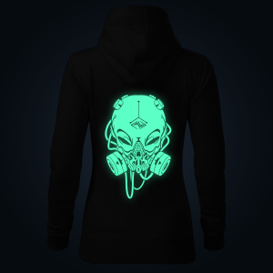 Toxic Visitor women's hoodie back print