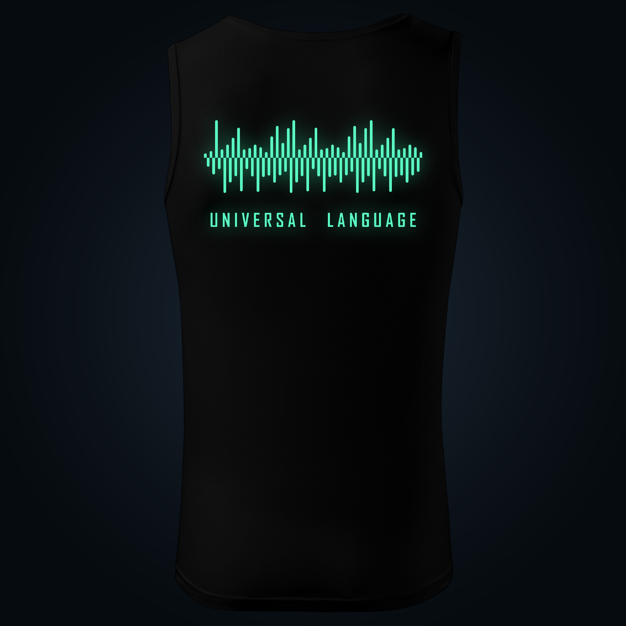 Universal Language tank top men back print
