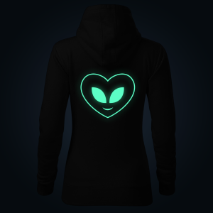 Alien Love women's hoodie back print