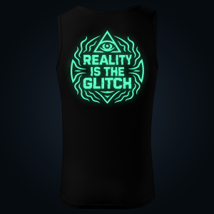REALITY IS THE GLITCH tank top men back print
