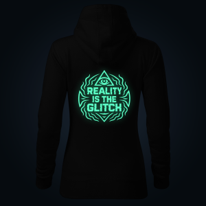 REALITY IS THE GLITCH women's hoodie back print