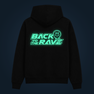 BACK TO THE RAVE hoodie back print