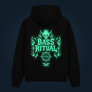 BASS RITUAL hoodie back print