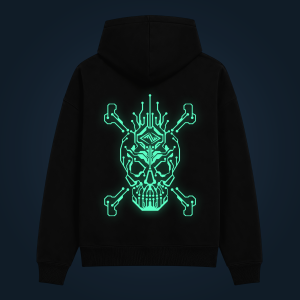 CYBER PIRATE hoodie back print