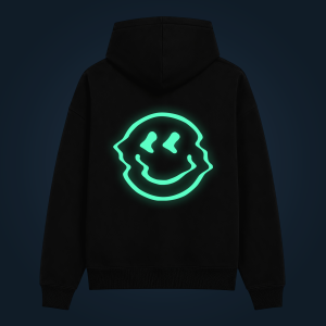 GLITCHED hoodie back print