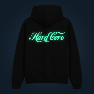 HARD CORE hoodie back print