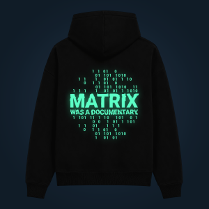 MATRIX WAS A DOCUMENTARY hoodie back print