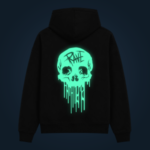 MELTING SKULL hoodie back print