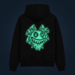 MUSHROOM SMILE hoodie back print