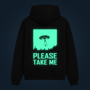 PLEASE TAKE ME hoodie back print