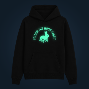 FOLLOW THE WHITE RABBIT hoodie