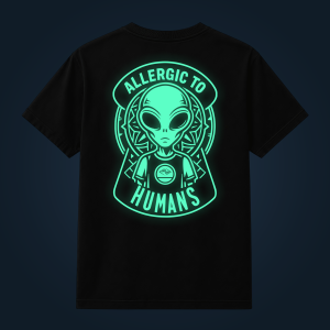 ALLERGIC TO HUMANS back print