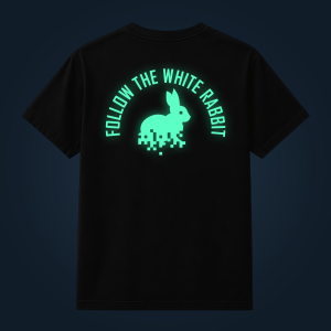 Follow The White Rabbit back print