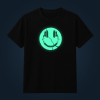 GOOD VIBES T-shirt with front print glowing green in the dark