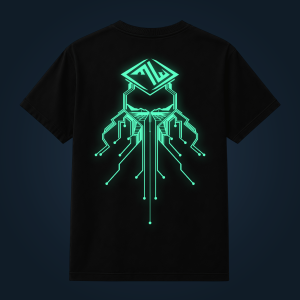 Interstellar green glow back print