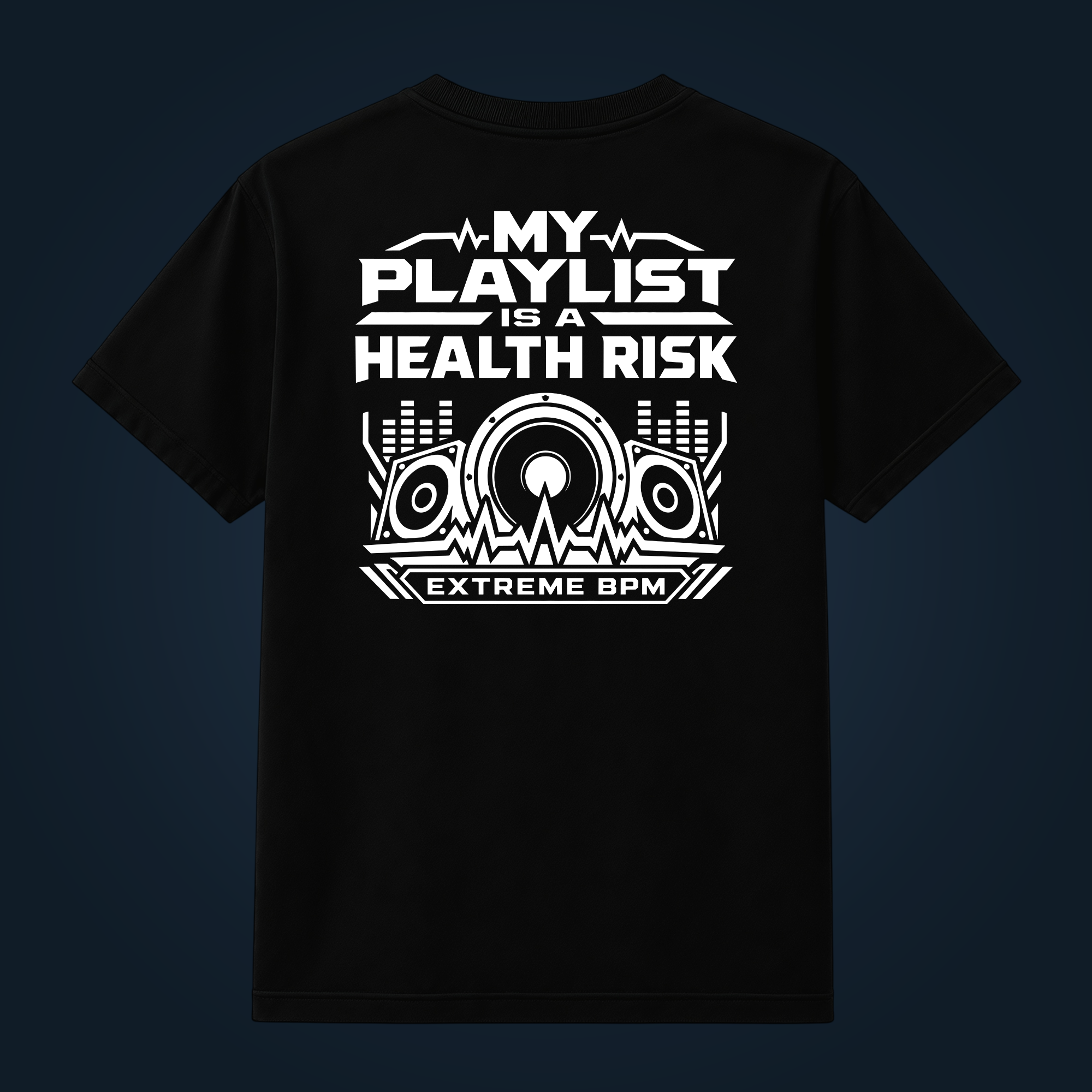 MY PLAYLIST IS A HEALTH RISK back print - Image 2