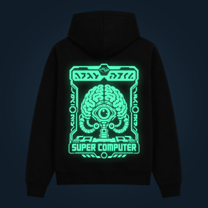SUPER COMPUTER hoodie back print