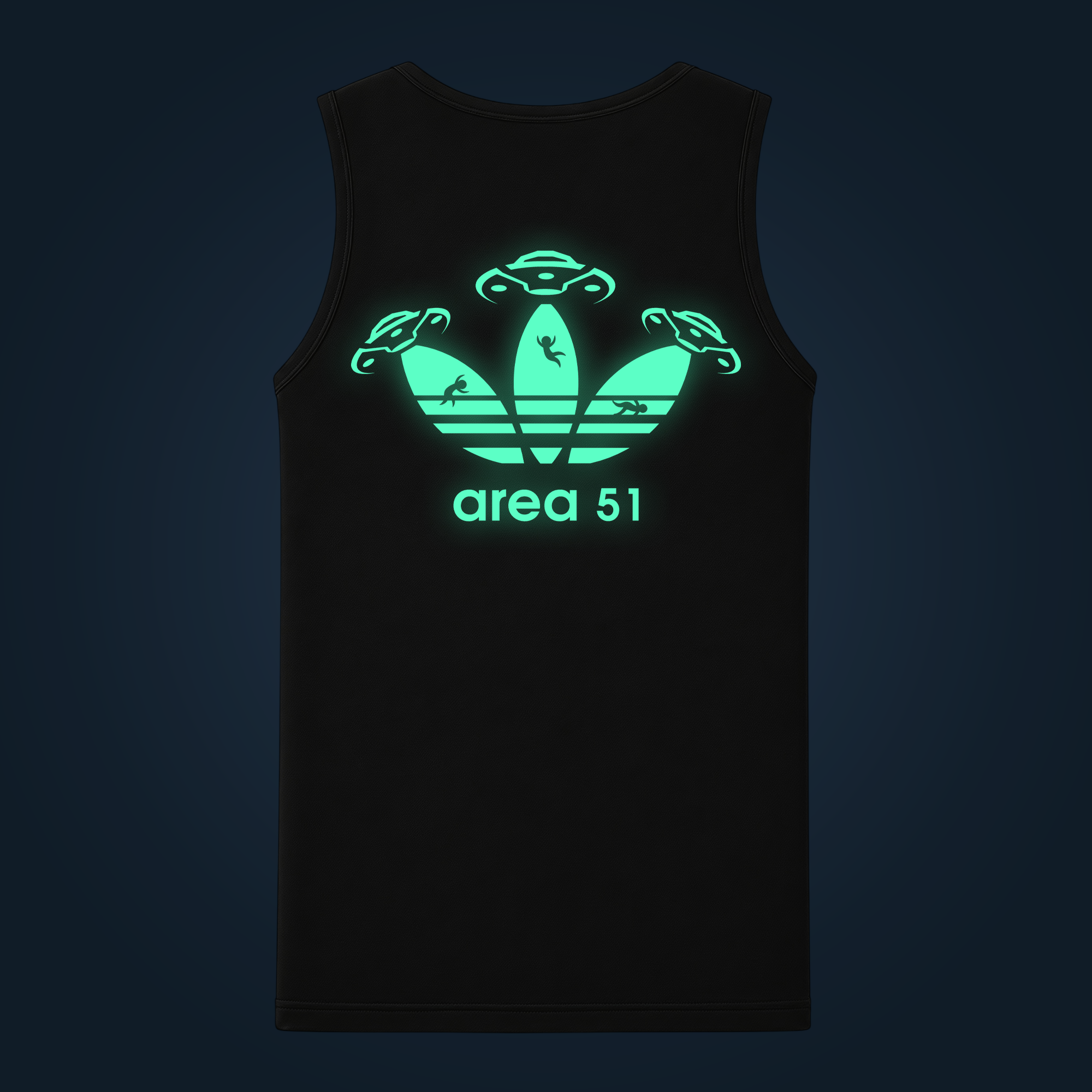 Area 51 tank top men back print