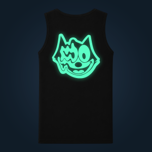 Cat tank top men back print