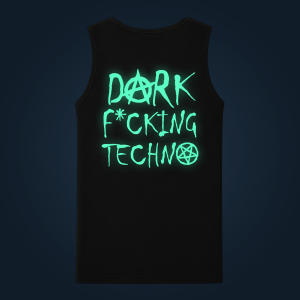 Dark Techno tank top men back print