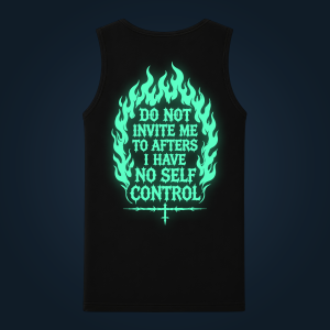 Do Not Invite Me tank top men back print
