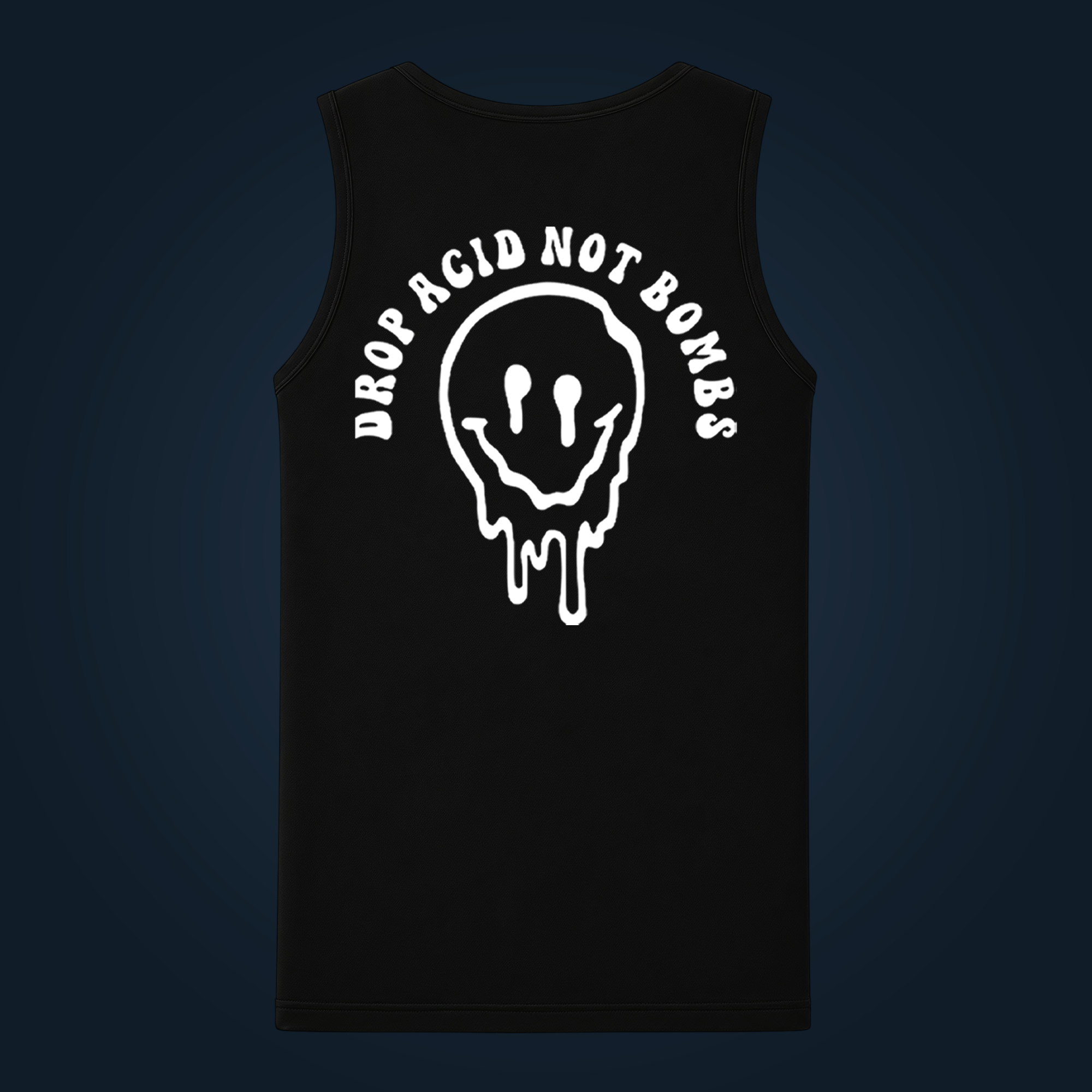 Drop Acid Not Bombs tank top men back print - Image 2