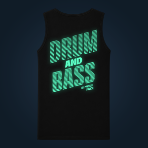 DRUM AND BASS tank top men back print