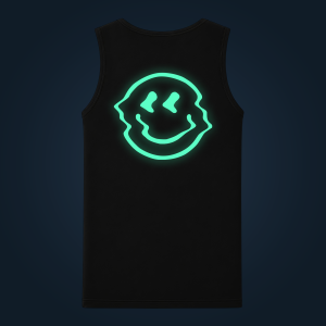 Glitched tank top men back print
