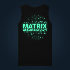 Matrix Was A Documentary tank top men back print
